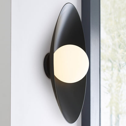 Joni Outdoor Wall Sconce, 1-Light, LED, Matte Black/Matte Black, 13"H (700WSJNI13BB-LED930 70P9E3Y)