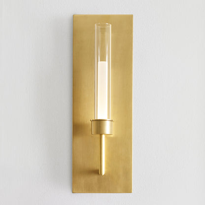Visual Comfort Modern Linger LED Wall Sconce 277V Brass, Natural Brass