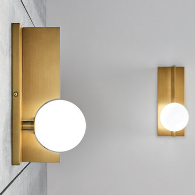 Orbel Wall Sconce, 1-Light, LED, Aged Brass, 12.9"H (700WSOBLR-LED930 70P9F37)