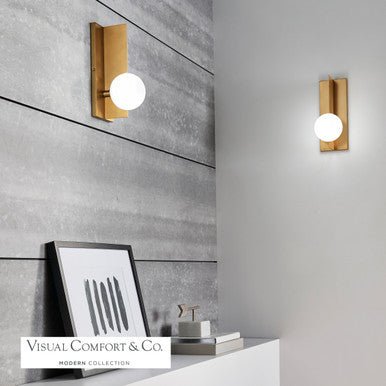 Orbel Wall Sconce, 1-Light, Aged Brass, 12.9"H (700WSOBLR 70P9F36)