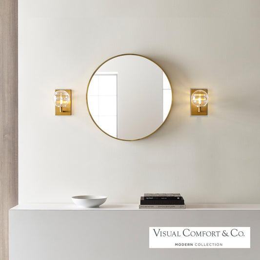 Visual Comfort Modern Sedona Wall Sconce Brass, Aged Brass