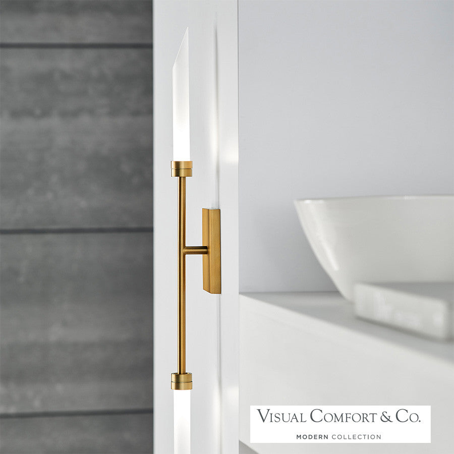Spur Wall Sconce, 2-Light, LED, Aged Brass, 30"H (700WSSPRR-LED927 70P9F3L)