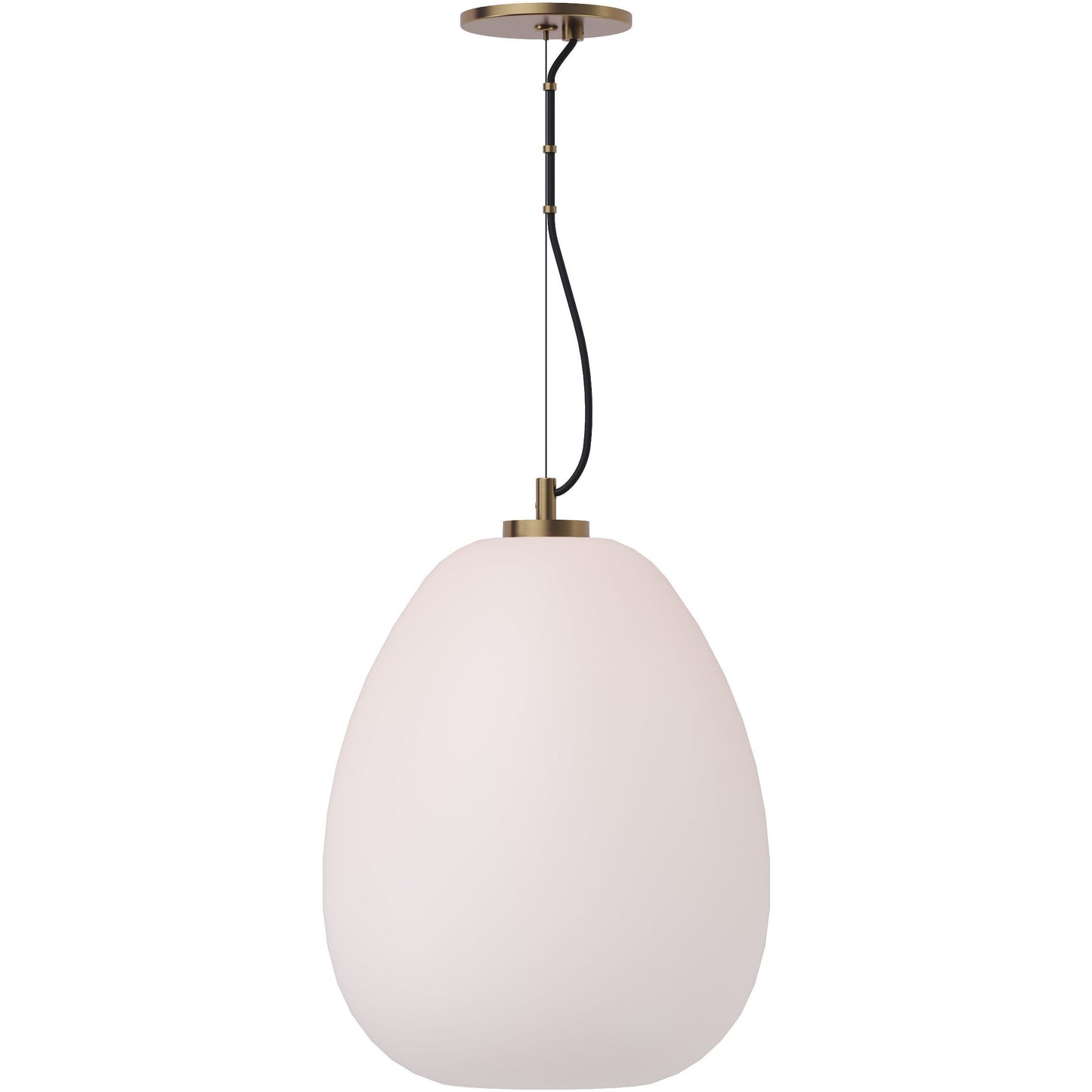 Kapoor Medium Pendant Opal/Natural Brass