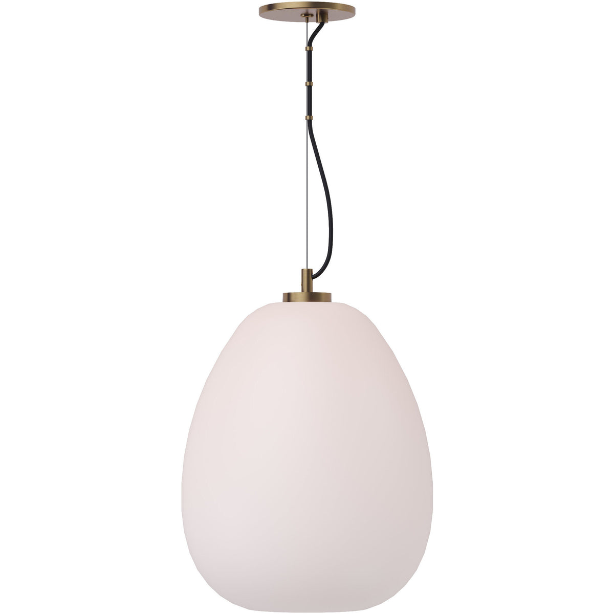 Kapoor Medium Pendant Opal/Natural Brass