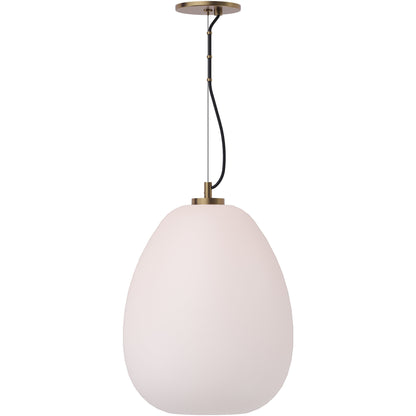 Kapoor Medium Pendant Opal/Natural Brass