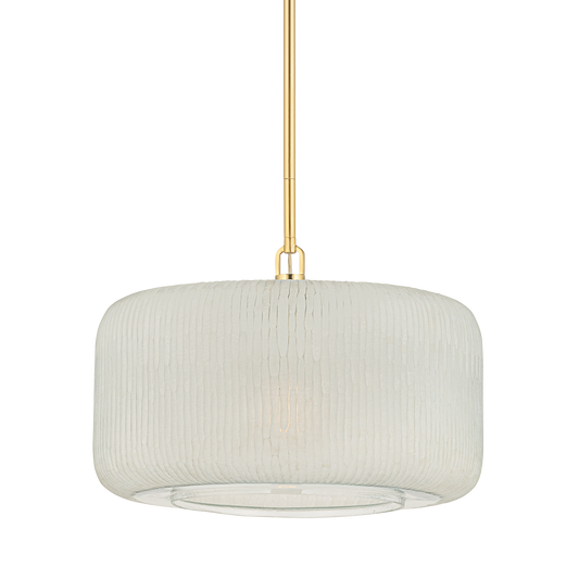 Hudson Valley Beechurst 20" Pendant Aged Brass