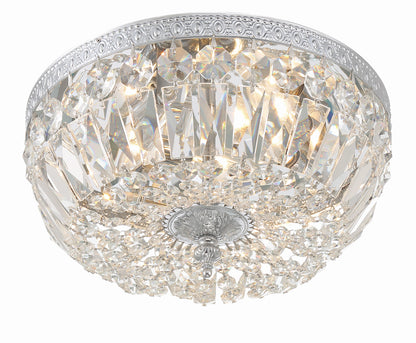 Ceiling Mount 3 Light Flush Mount - Polished Chrome, Hand Cut Crystal 6.5"H, Crystorama (712-CH-CL-MWP 20GV1)