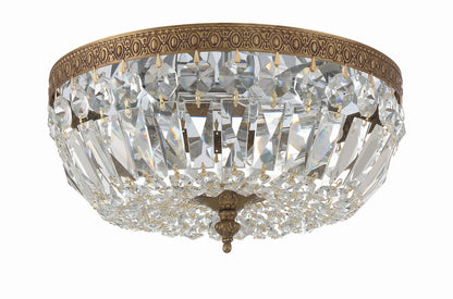 Crystorama Ceiling Mount 3 Light Flush Mount Polished Chrome