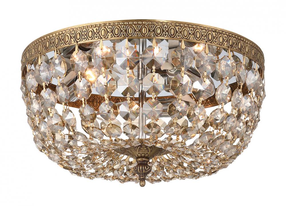 Crystorama Waltham 12" 3-Light Flush Mount