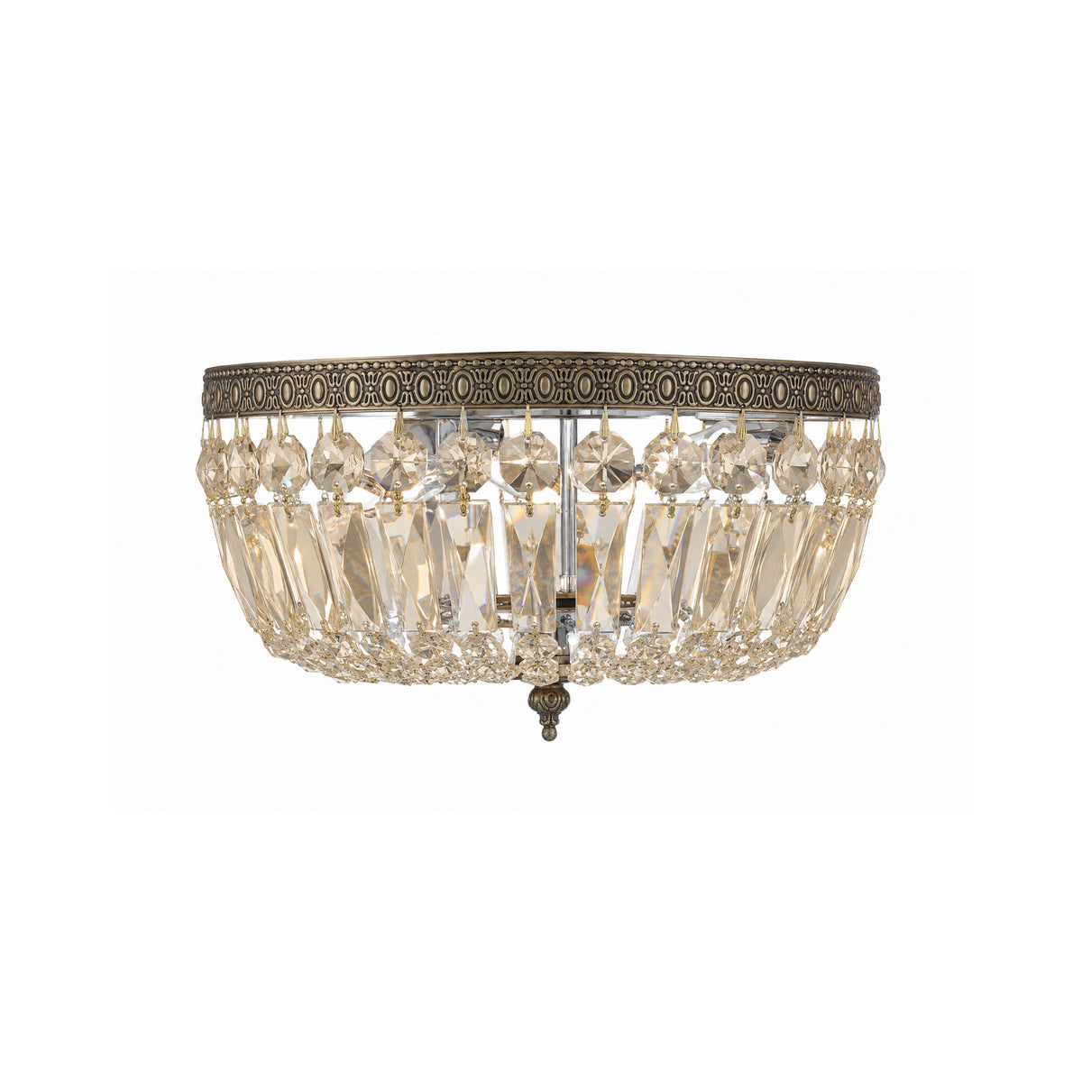 Crystorama Waltham 12" 3-Light Flush Mount - detail