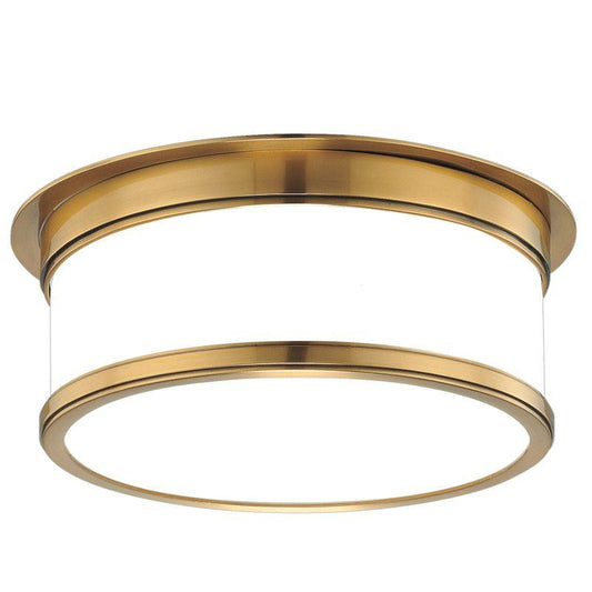 Hudson Valley Geneva Flush Mount Antique Brass