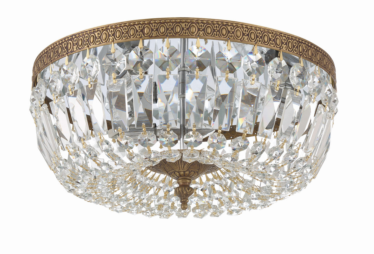 Crystorama Ceiling Mount 3 Light Flush Mount English Bronze