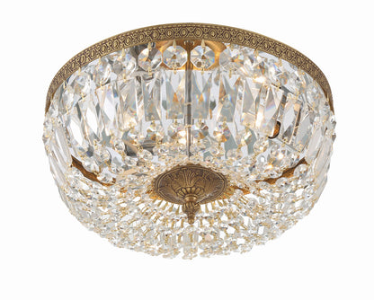 Crystorama Ceiling Mount 3 Light Flush Mount Polished Chrome