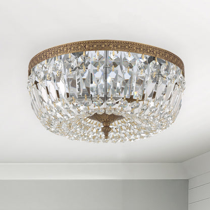 Crystorama Ceiling Mount 3 Light Flush Mount Polished Chrome