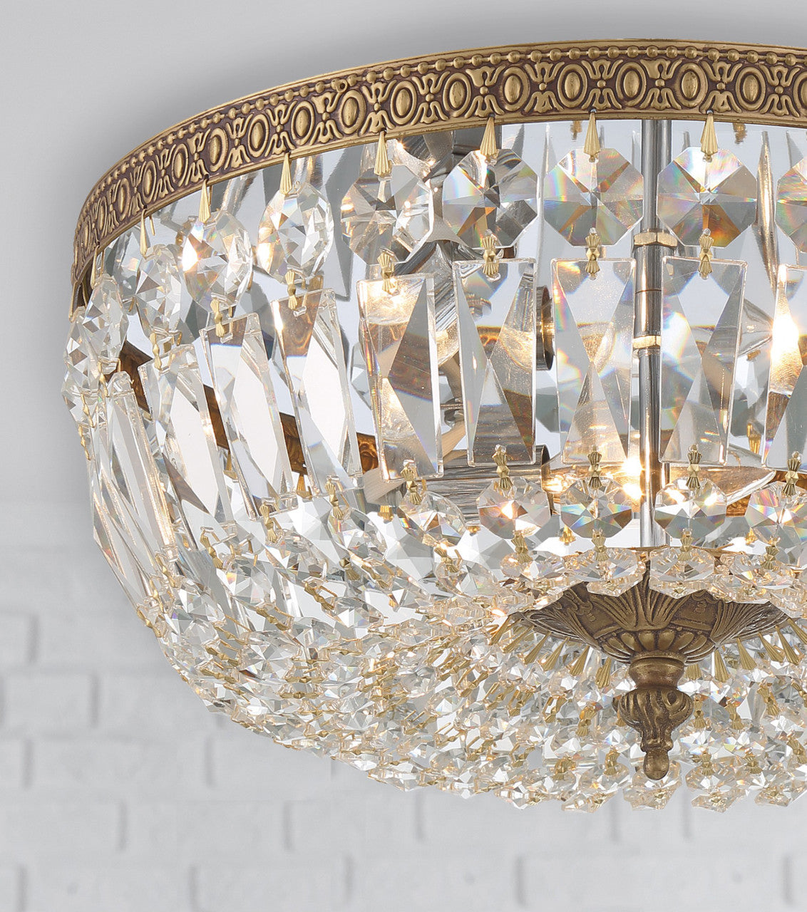 Crystorama Ceiling Mount 3 Light Flush Mount English Bronze
