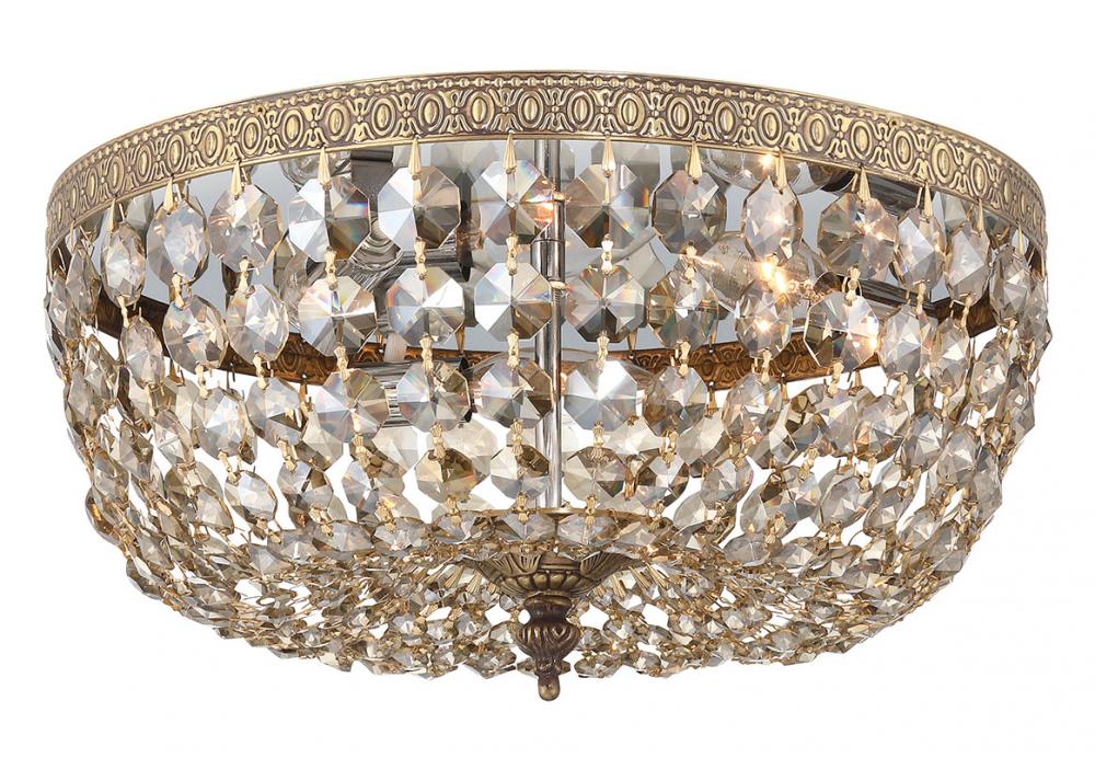 Crystorama Waltham 14" 3-Light Flush Mount