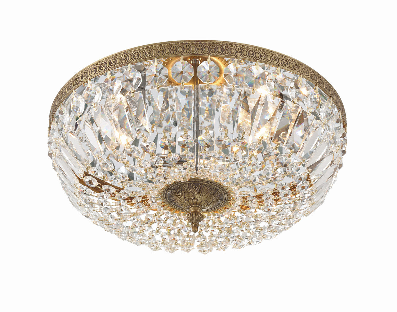 Crystorama Ceiling Mount 3 Light Flush Mount English Bronze