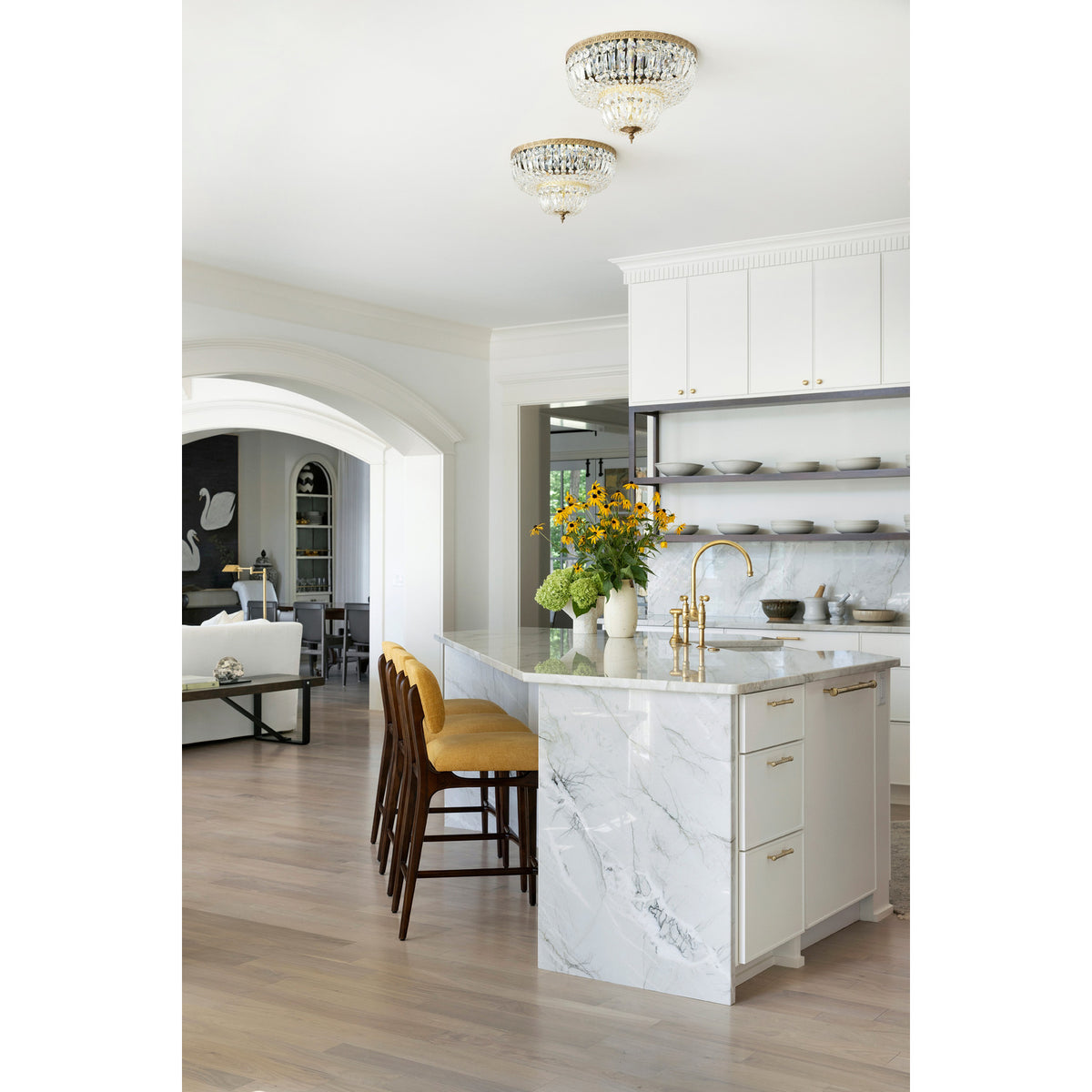 Crystorama 4-Light Clear Ceiling Mount