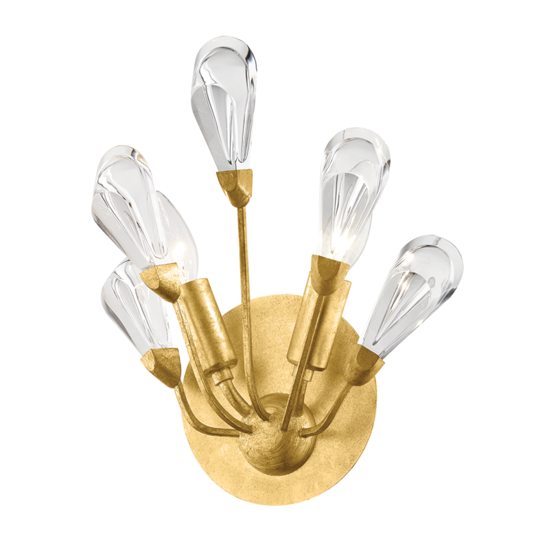Hudson Valley Tulip Wall Sconce Gold Leaf