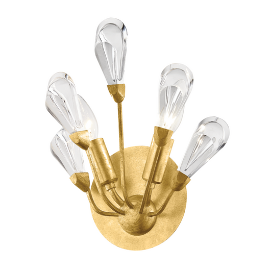 Hudson Valley Tulip Wall Sconce Gold Leaf