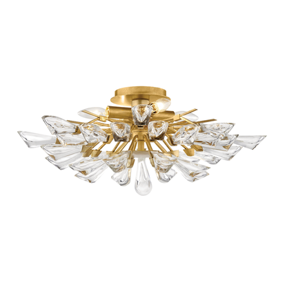 Hudson Valley Tulip Semi-Flush Mount Gold Leaf