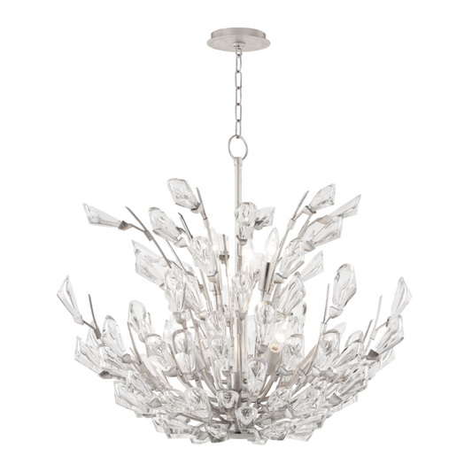 Hudson Valley Tulip Chandelier Silver Leaf