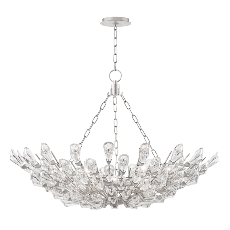 Hudson Valley Tulip Chandelier Silver Leaf