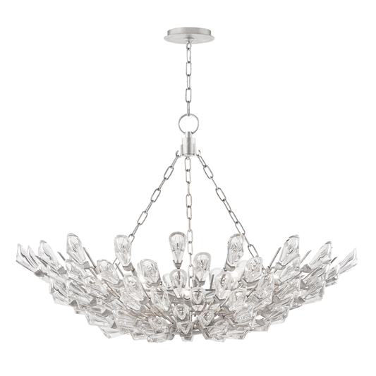 Hudson Valley Tulip Chandelier Silver Leaf