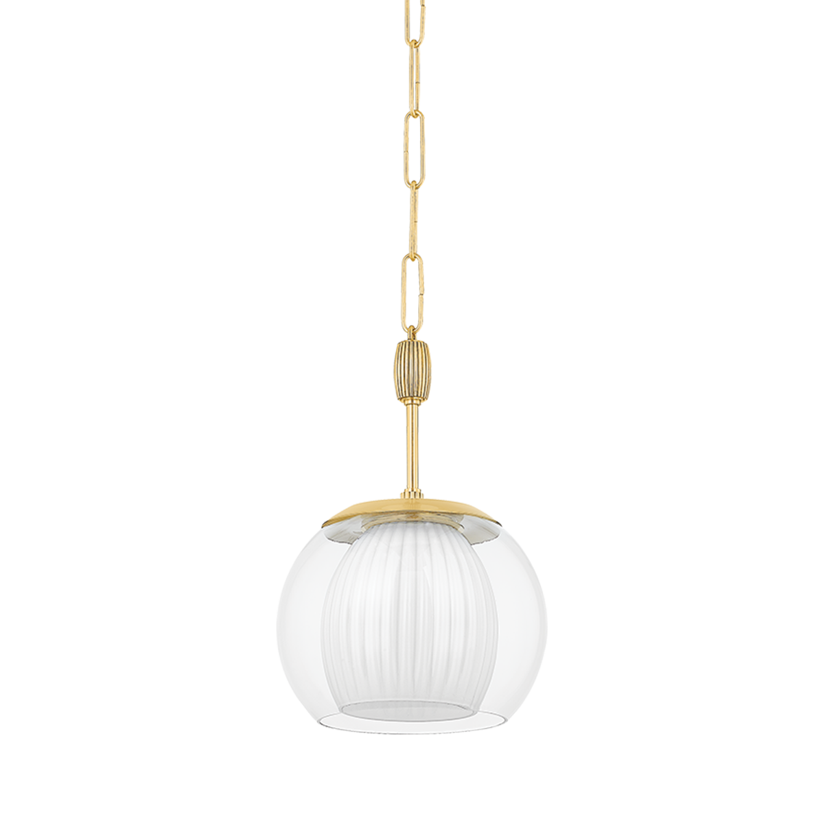 Hudson Valley Clementon 11" Pendant Aged Brass