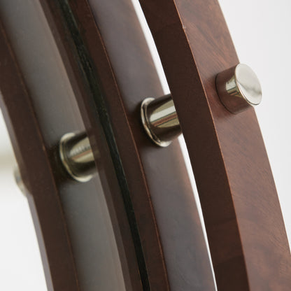 Capital 29.75"W x 29.75"H Mirror in Dark Wood and Polished Nickel