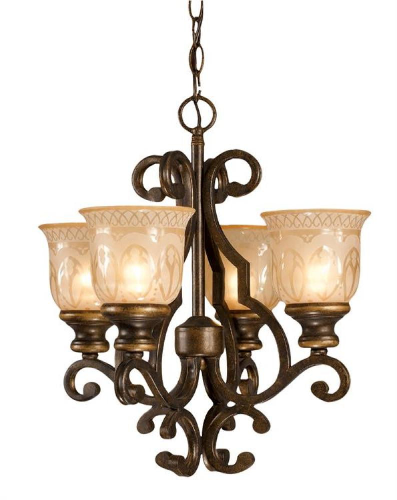 Crystorama Norwalk Mini Chandelier Bronze Umber