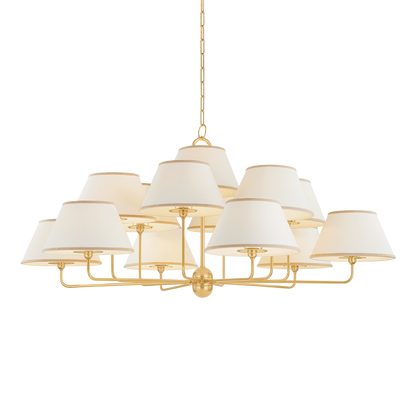 Hudson Valley Durland 13-Light Chandelier Aged Brass