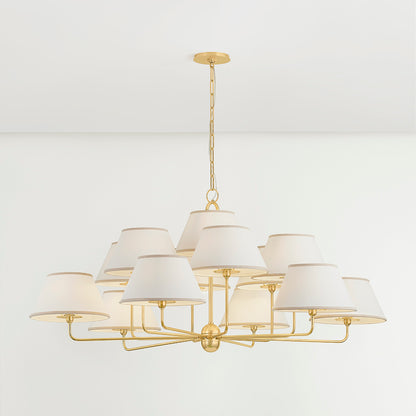 Hudson Valley Durland 13-Light Chandelier Aged Brass detail view 1
