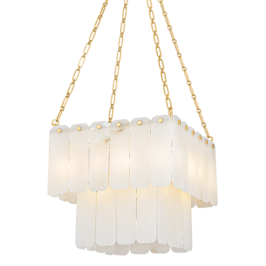 Hudson Valley Moissanite 17-Light Chandelier Aged Brass