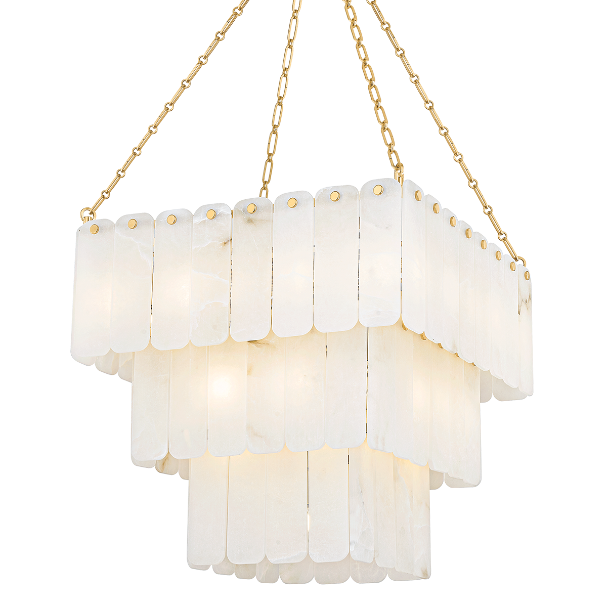 Hudson Valley Moissanite 33-Light Chandelier Aged Brass