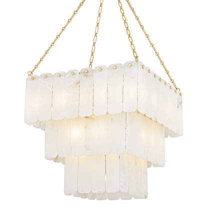 Hudson Valley Moissanite 33-Light Chandelier Aged Brass