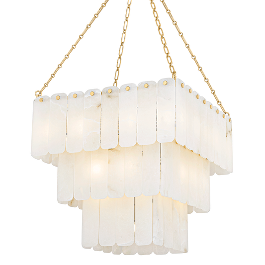 Hudson Valley Moissanite 33-Light Chandelier Aged Brass