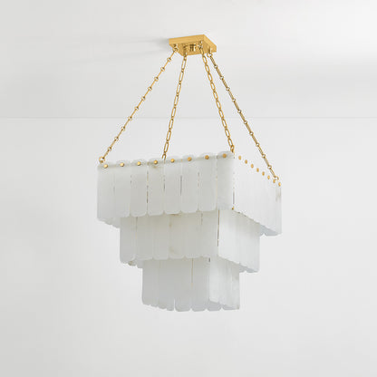 Hudson Valley Moissanite 33-Light Chandelier Aged Brass detail view 1