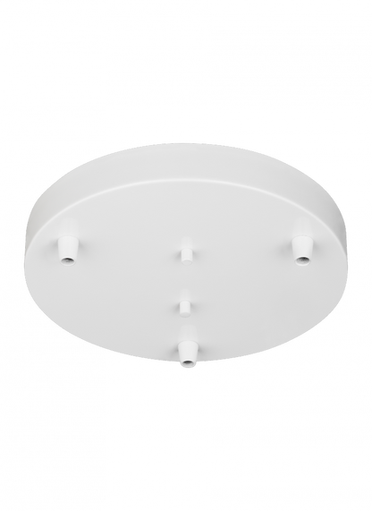 Generation Lighting Multi-Port Canopy Three Light Cluster White