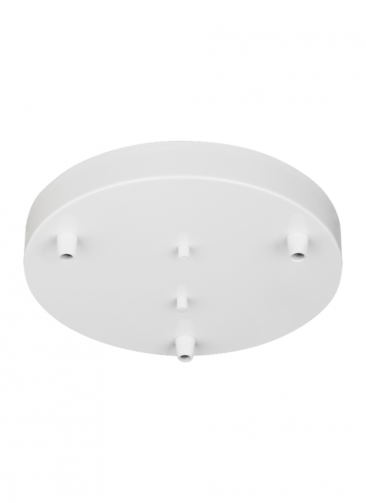 Generation Lighting Multi-Port Canopy Three Light Cluster White