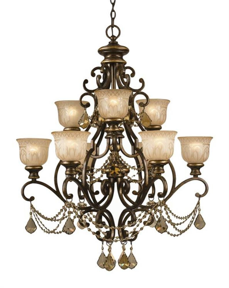 Crystorama Norwalk Chandelier Bronze Umber