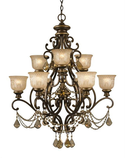 Crystorama Norwalk Chandelier Bronze Umber