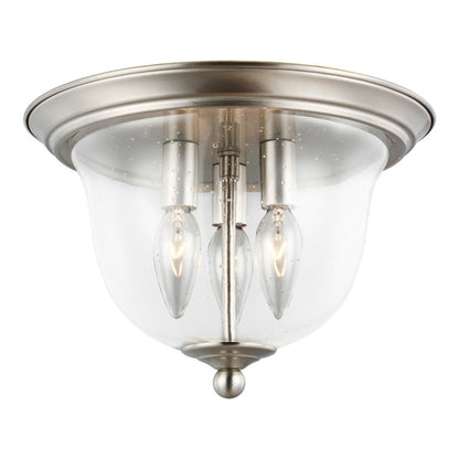 Generation Lighting Belton Three Light Ceiling Flush Mount Brushed Nickel