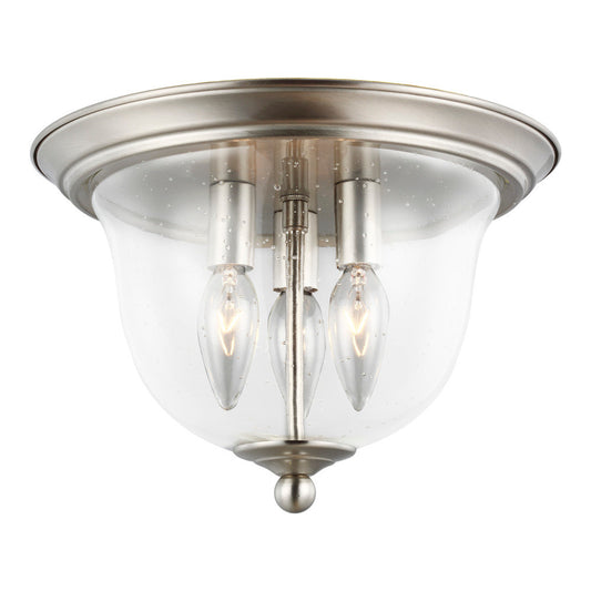Generation Lighting Belton Three Light Ceiling Flush Mount Brushed Nickel
