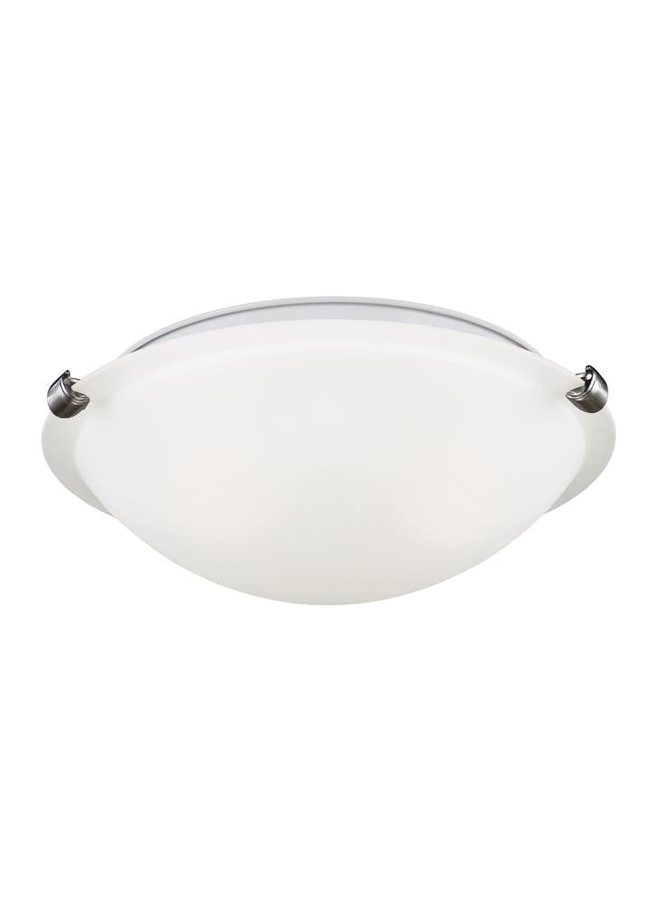 Generation Lighting Clip Ceiling 2-Light Flush Mount Brushed Nickel