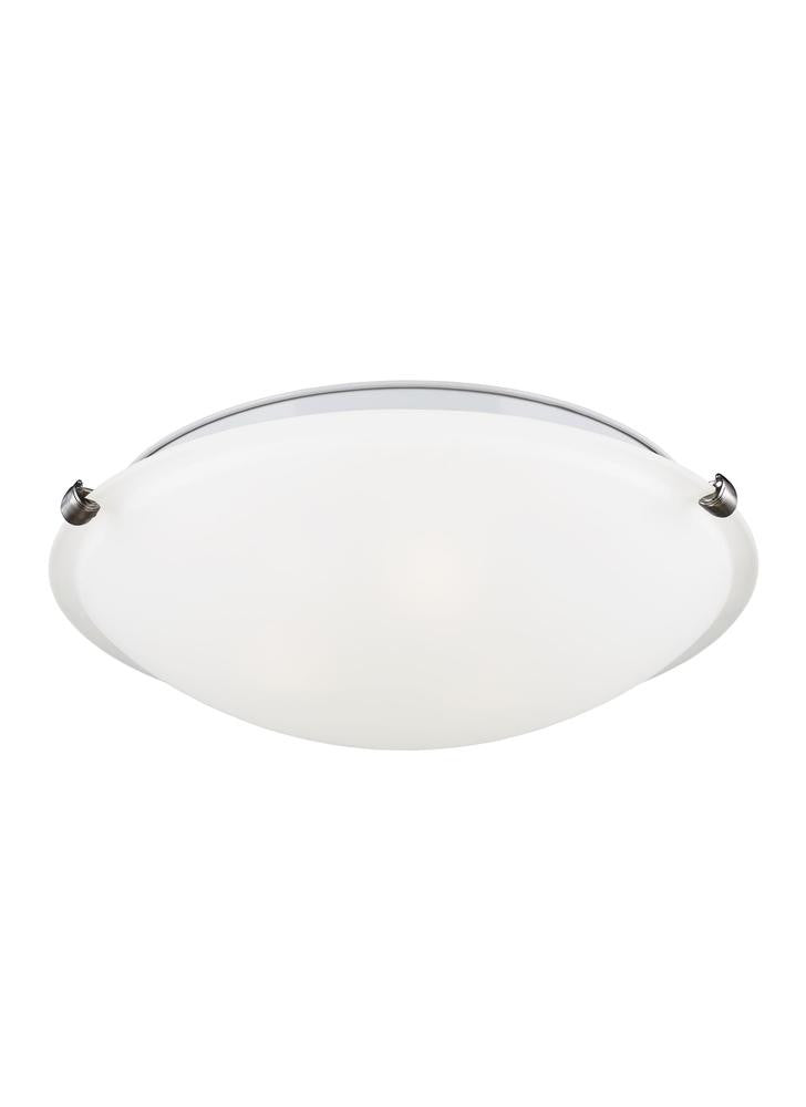 Generation Lighting Clip Ceiling 2-Light Flush Mount Brushed Nickel