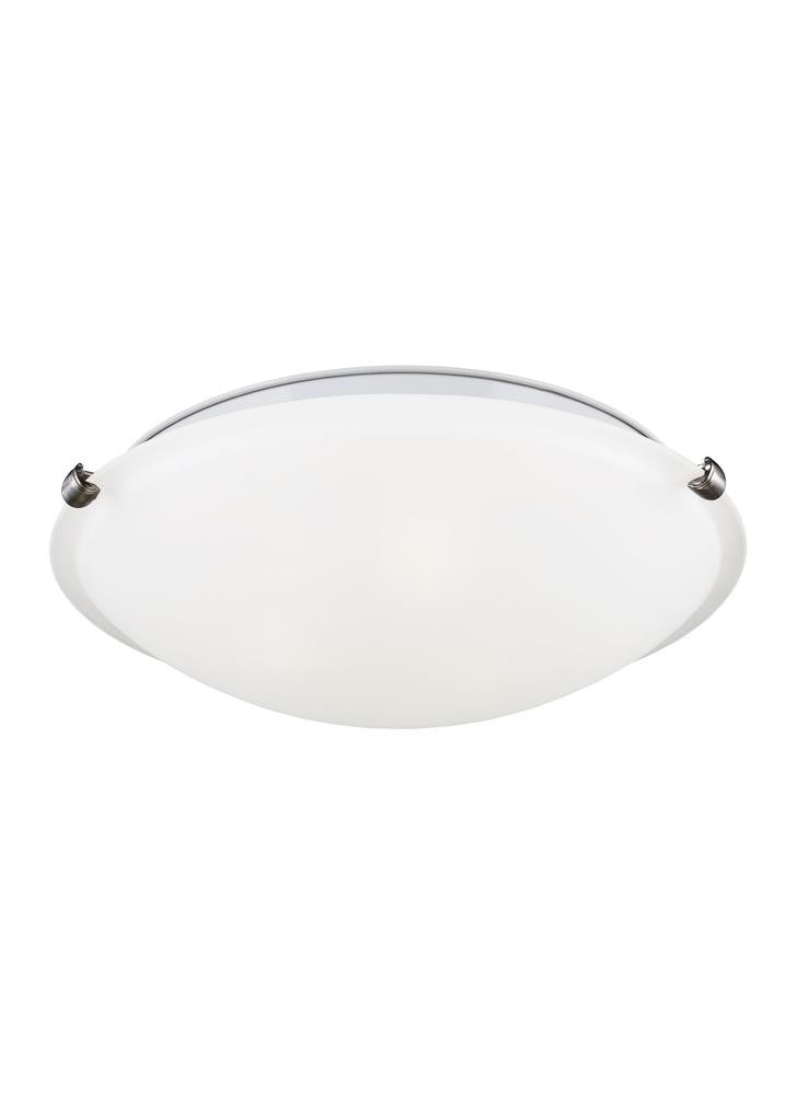 Generation Lighting Clip Ceiling 3-Light Flush Mount Brushed Nickel
