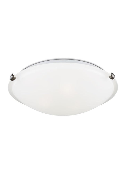 Generation Lighting Clip Ceiling 3-Light Flush Mount Brushed Nickel