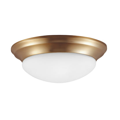 Generation Lighting Nash Three Light Ceiling Flush Mount Satin Brass