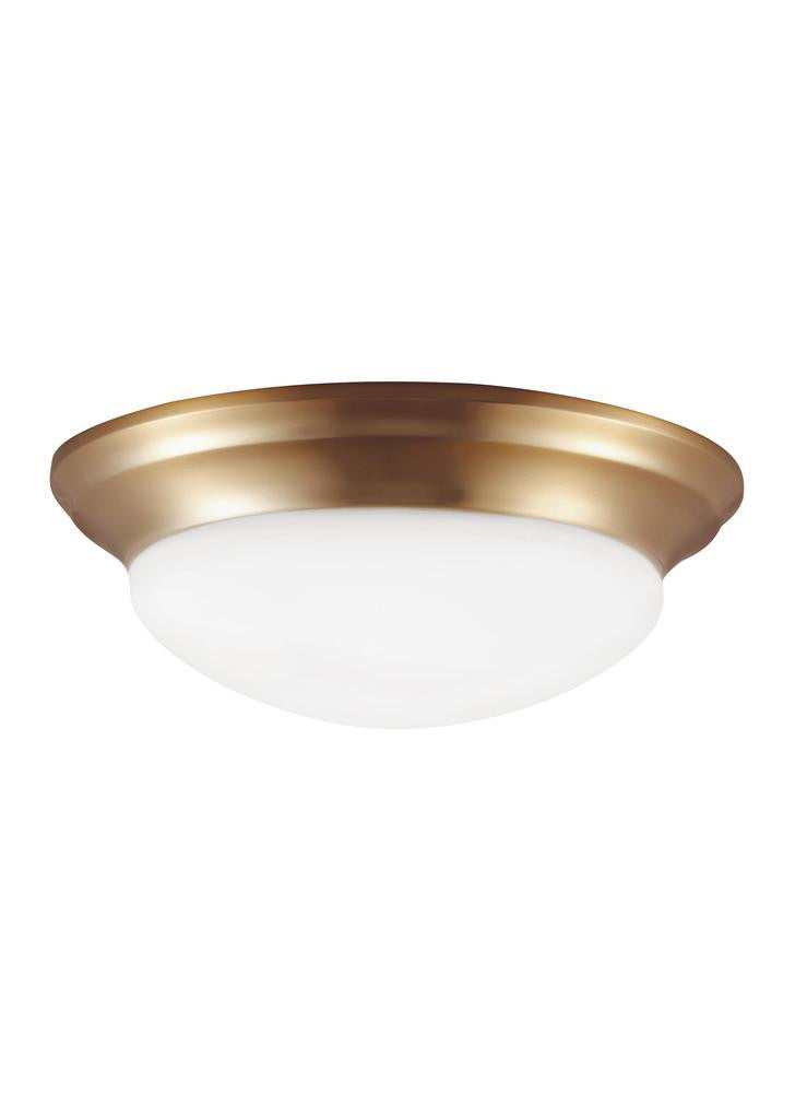 Generation Lighting Nash Three Light Ceiling Flush Mount Satin Brass